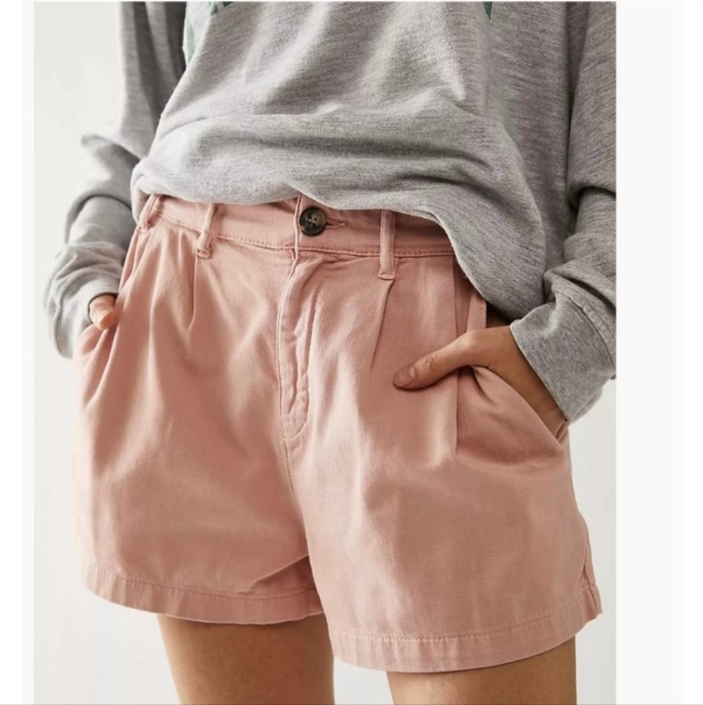 NWT Free People Billie Chino Shorts in Rose petals